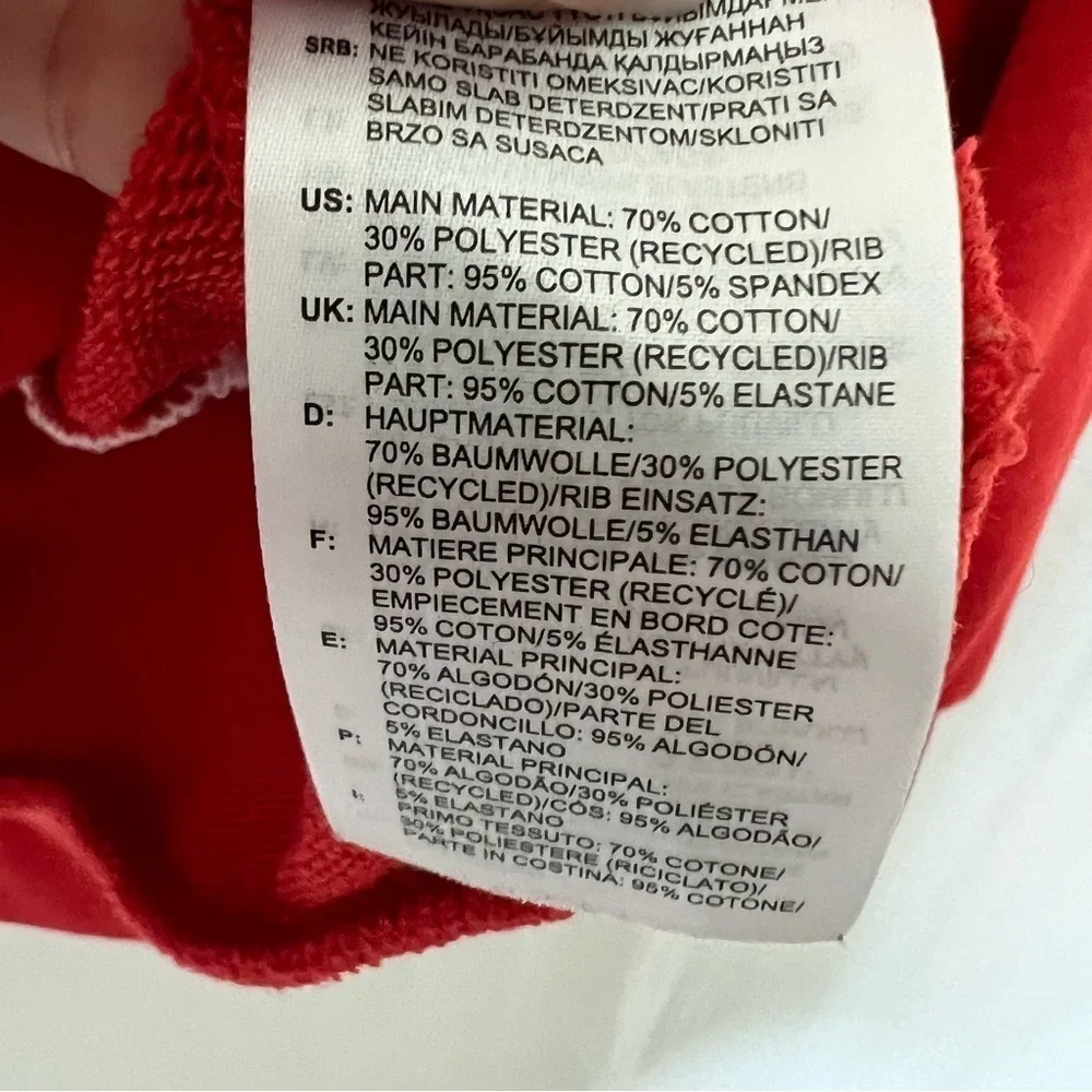 Adidas Junior Big trefoil crewneck sweatshirt red white size Medium